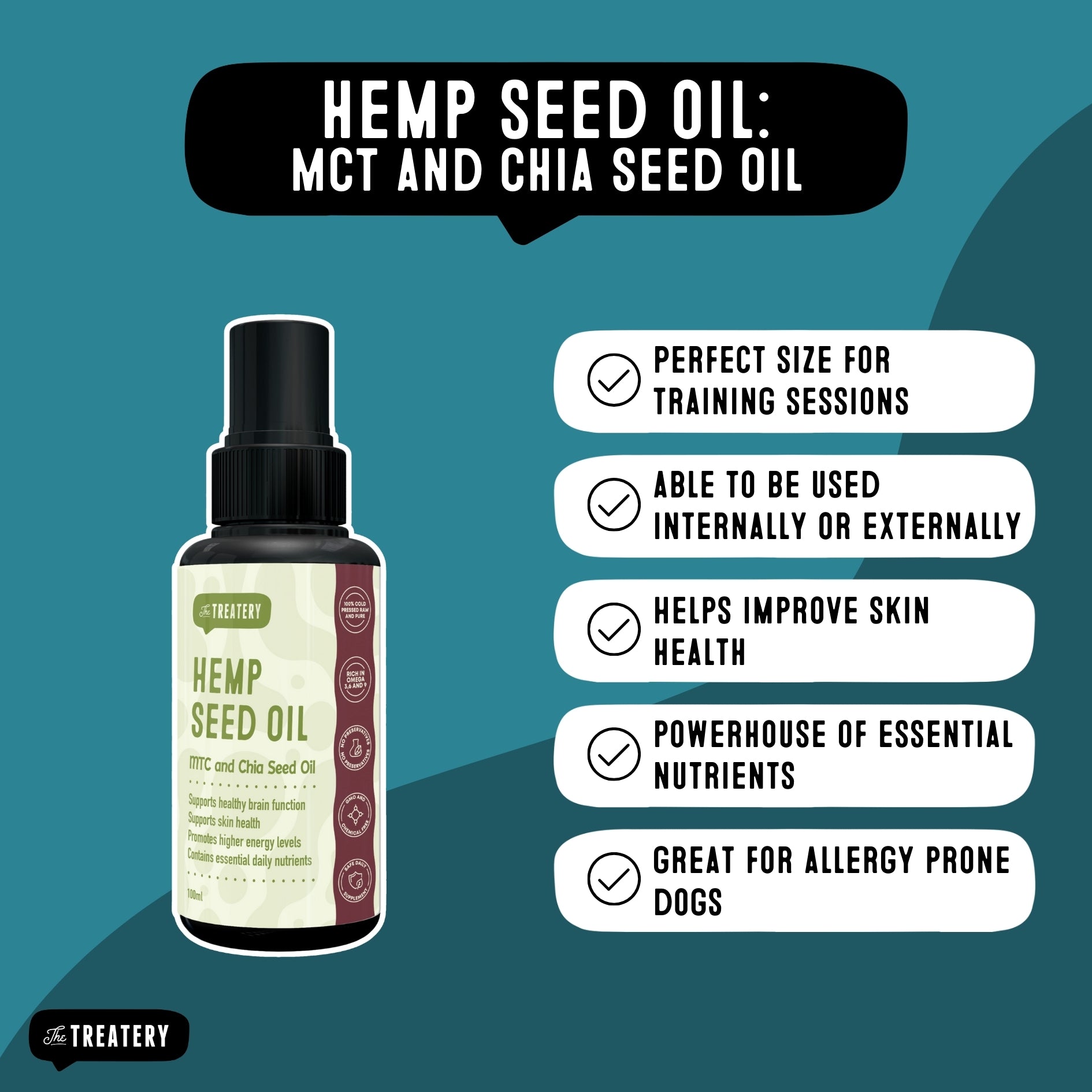 Hemp Seed Oil: MCT and Chia Seed Oil