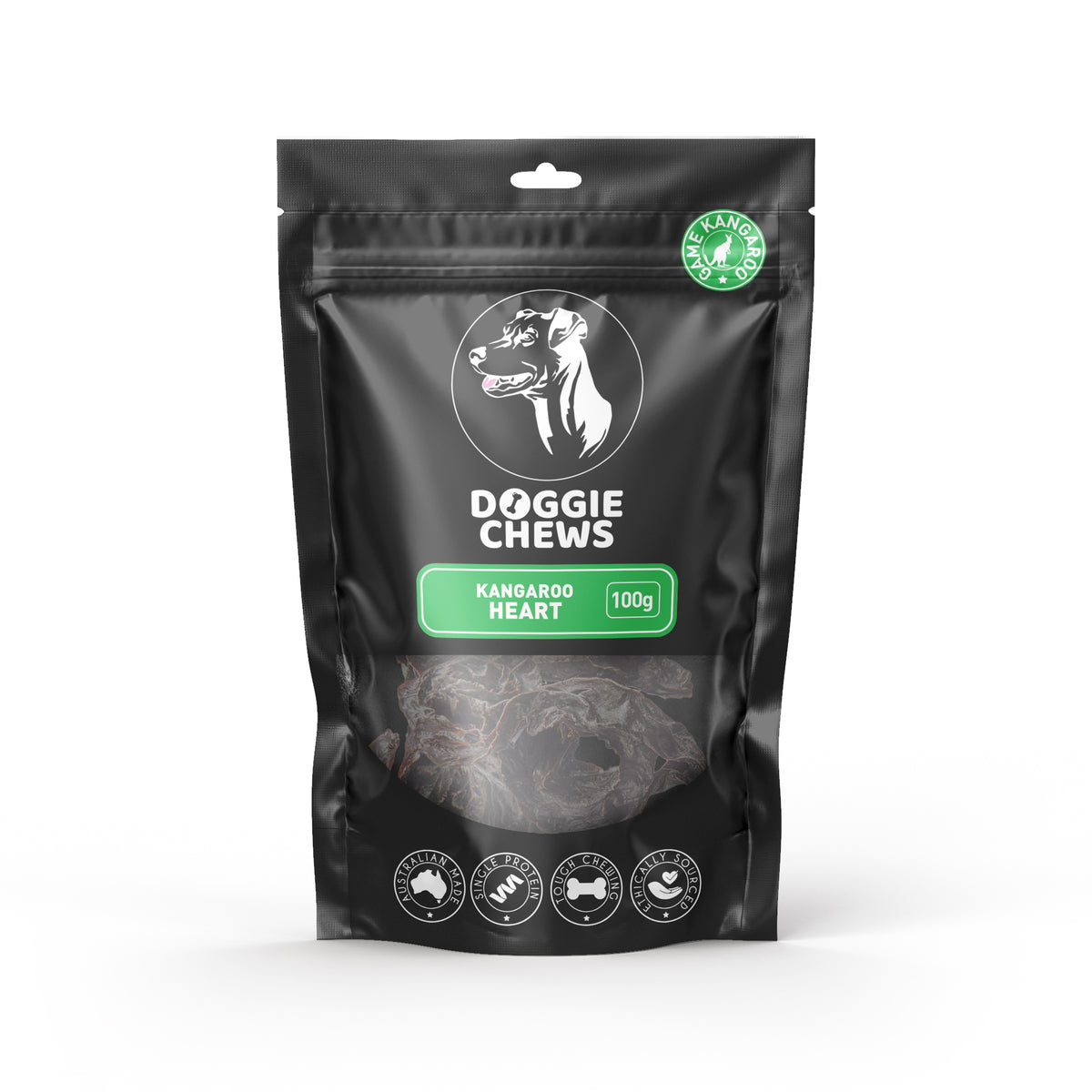 Kangaroo heart dog treats high protein single ingredient kangaroo dog treats for healthy dogs