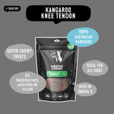 Kangaroo knee tendon dog chews 100 percent Australian made long lasting protein treat