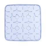 Light blue Flower Slow Feeder Enrichment Bowl featuring clover-shaped texture to encourage slower eating and healthy digestion.