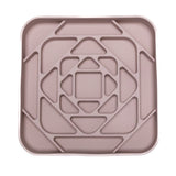 Mauve Geometric Slow Feeder Bowl designed with a pattern that stimulates licking and helps prevent gulping in dogs.