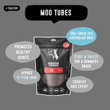 Moo tubes for dogs long lasting chewy treat promoting joint health and dental hygiene