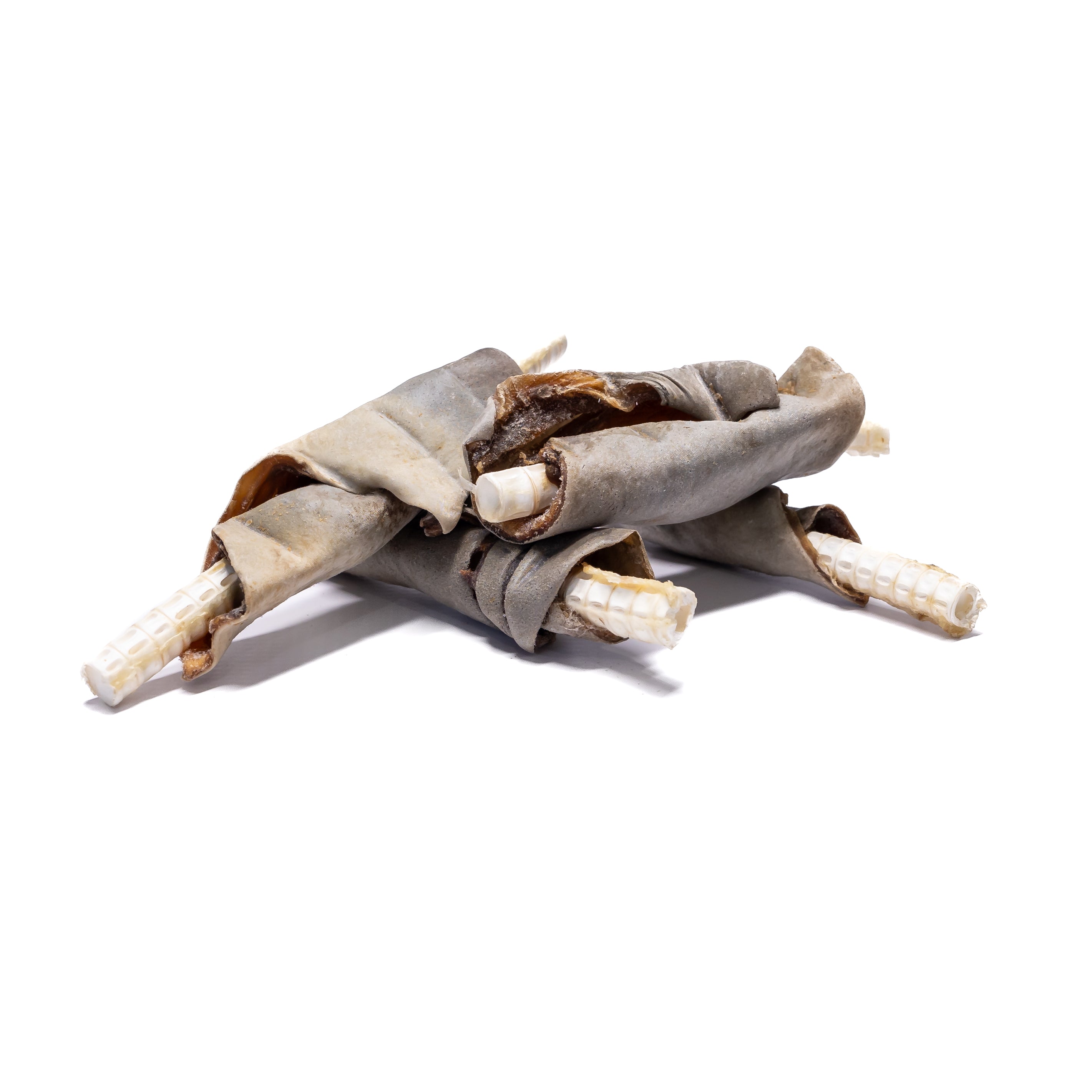 Natural shark skin twists for dogs long lasting dental chew rich in omega 3 for healthy teeth