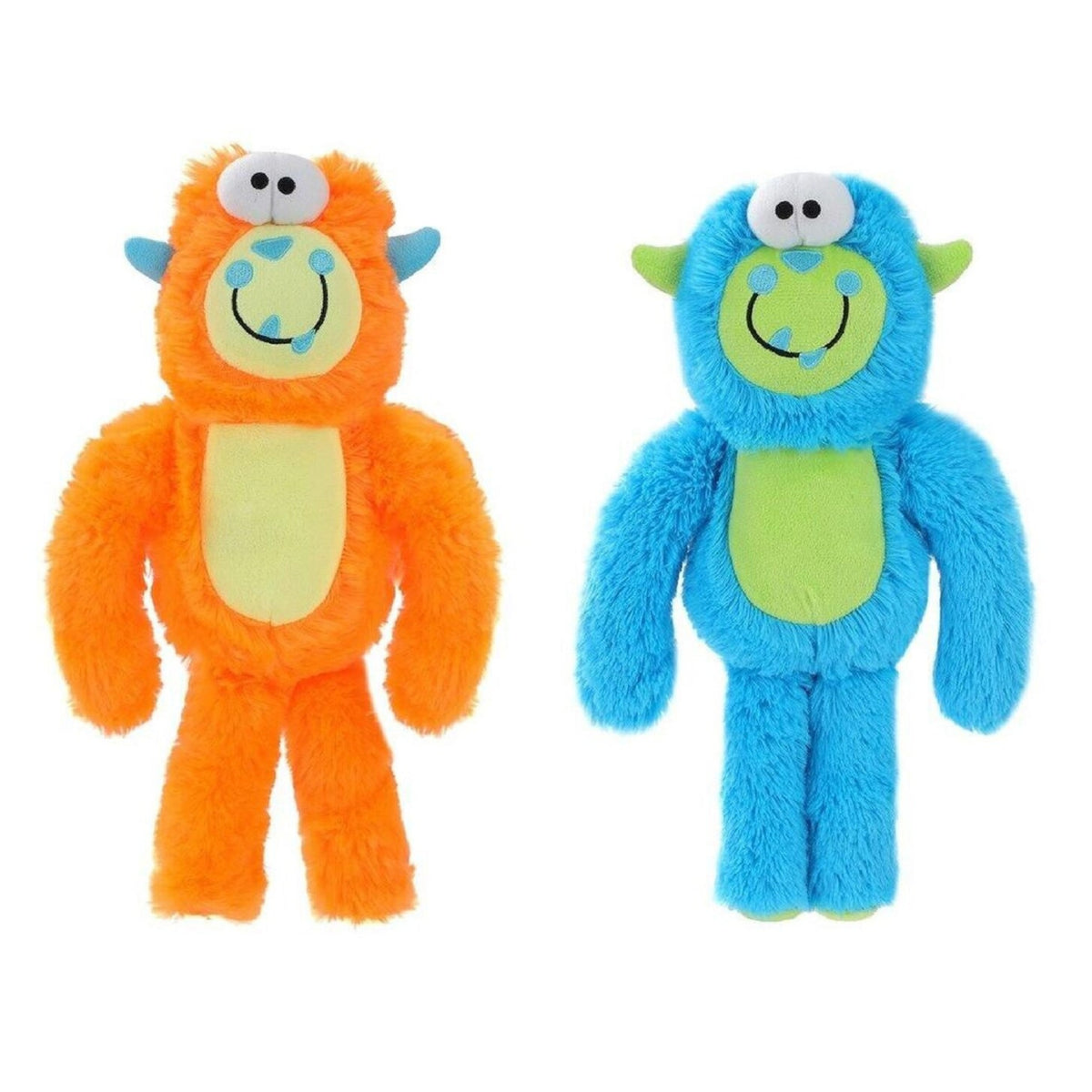 Neon Monster Plush Squeaky Dog Toy