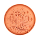 Orange Desert Cactus Slow Feeder Dog Bowl to promote slow eating and mental stimulation.