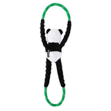 Zippy Paws RopeTugz Panda Squeaker Dog Toy with Rope