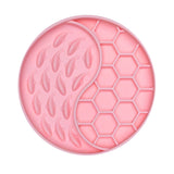 Pink Whale Wave Enrichment Bowl with raised patterns encourages licking, calm feeding, and mental stimulation for dogs.