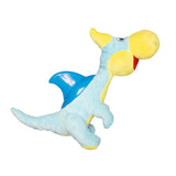 Plush Dinosaur Dog Toy with Rubber Chew