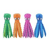 Plush Squeaky Crinkle Octopus Dog Toy
