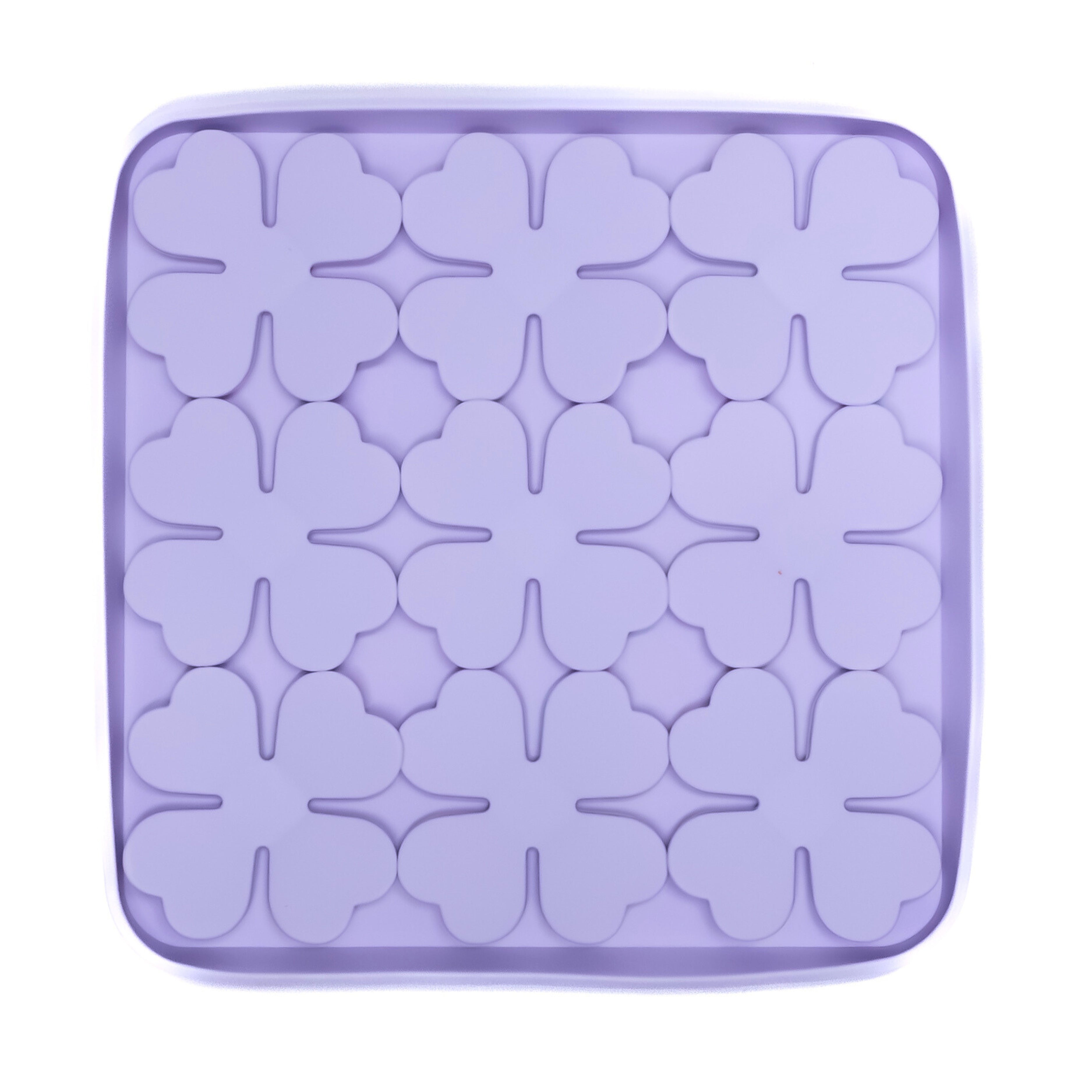 Purple Flower Slow Feeder Enrichment Bowl promotes calm feeding and helps improve digestion with engaging texture design.