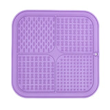 Purple FourZone Slow Feeder Mat with varied textured patterns designed to engage dogs during feeding and reduce anxiety.