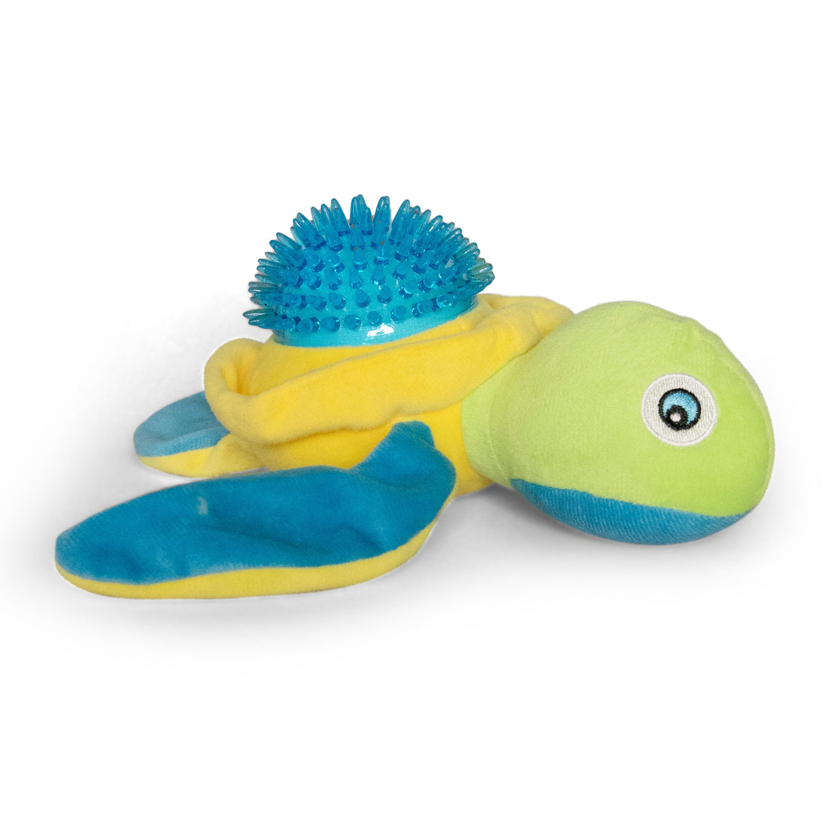 Spiky Shell Sea Turtle Plush Dog Toy with Ball