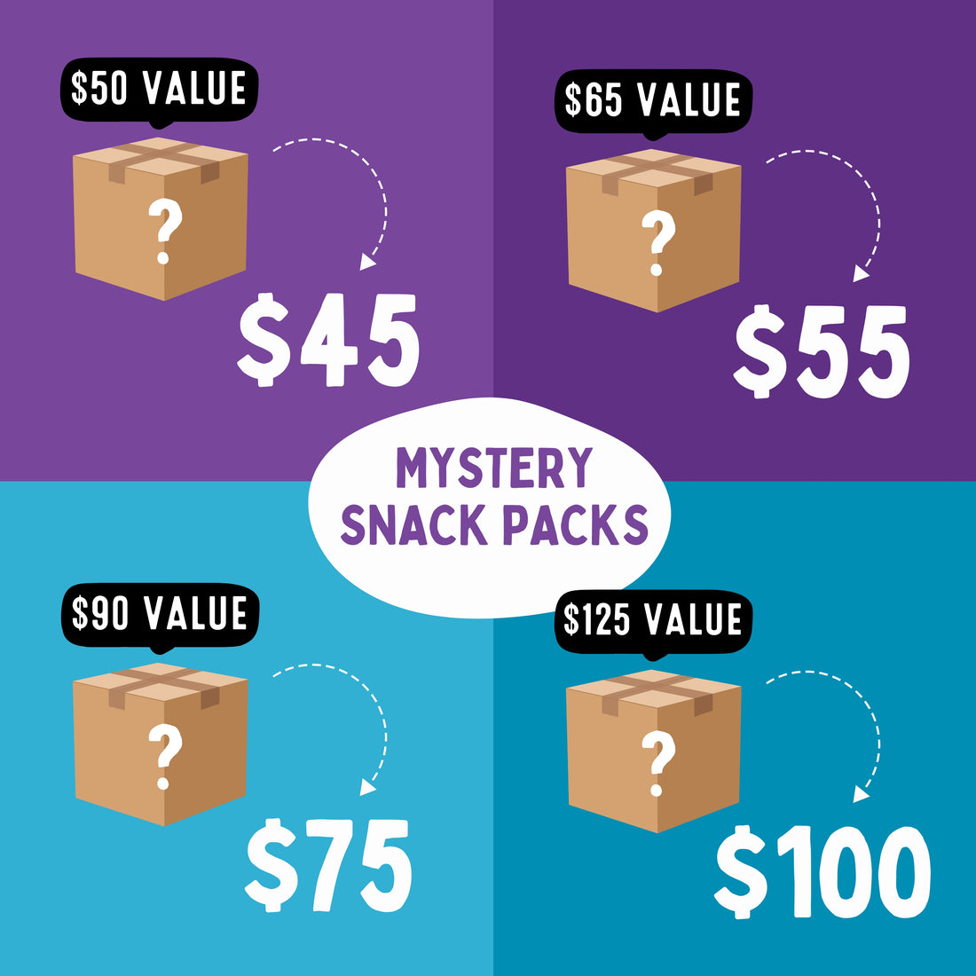 Mystery Snack Packs (SAVE UP TO $25)