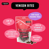 Venison dog treats high protein training bites rich in vitamins and minerals