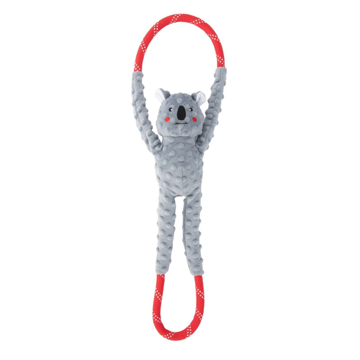 Zippy Paws RopeTugz Koala Squeaker Dog Toy with Rope