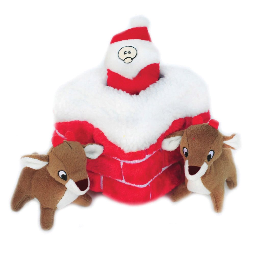 ZippyPaws Holiday Burrows Chimney Hide and Seek Burrow Toy