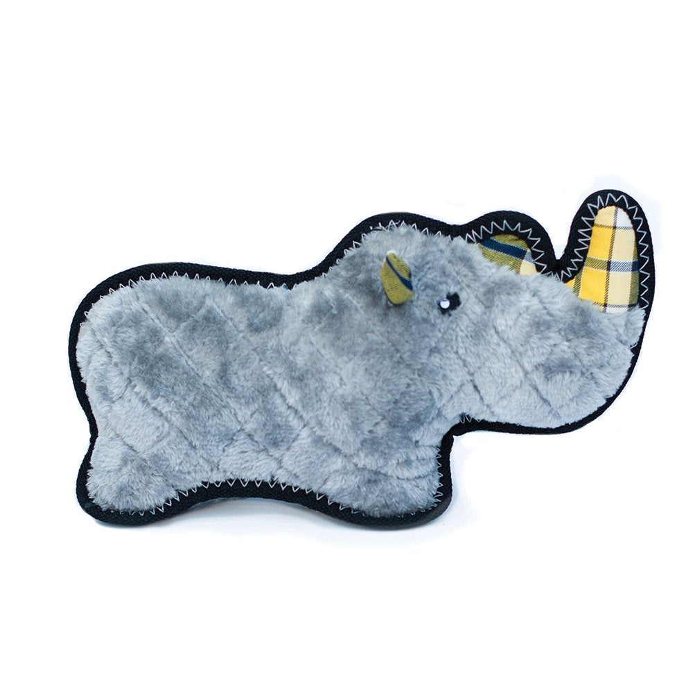 ZippyPaws Z-Stitch Grunterz Ronny The Black Rhino Dog Toy