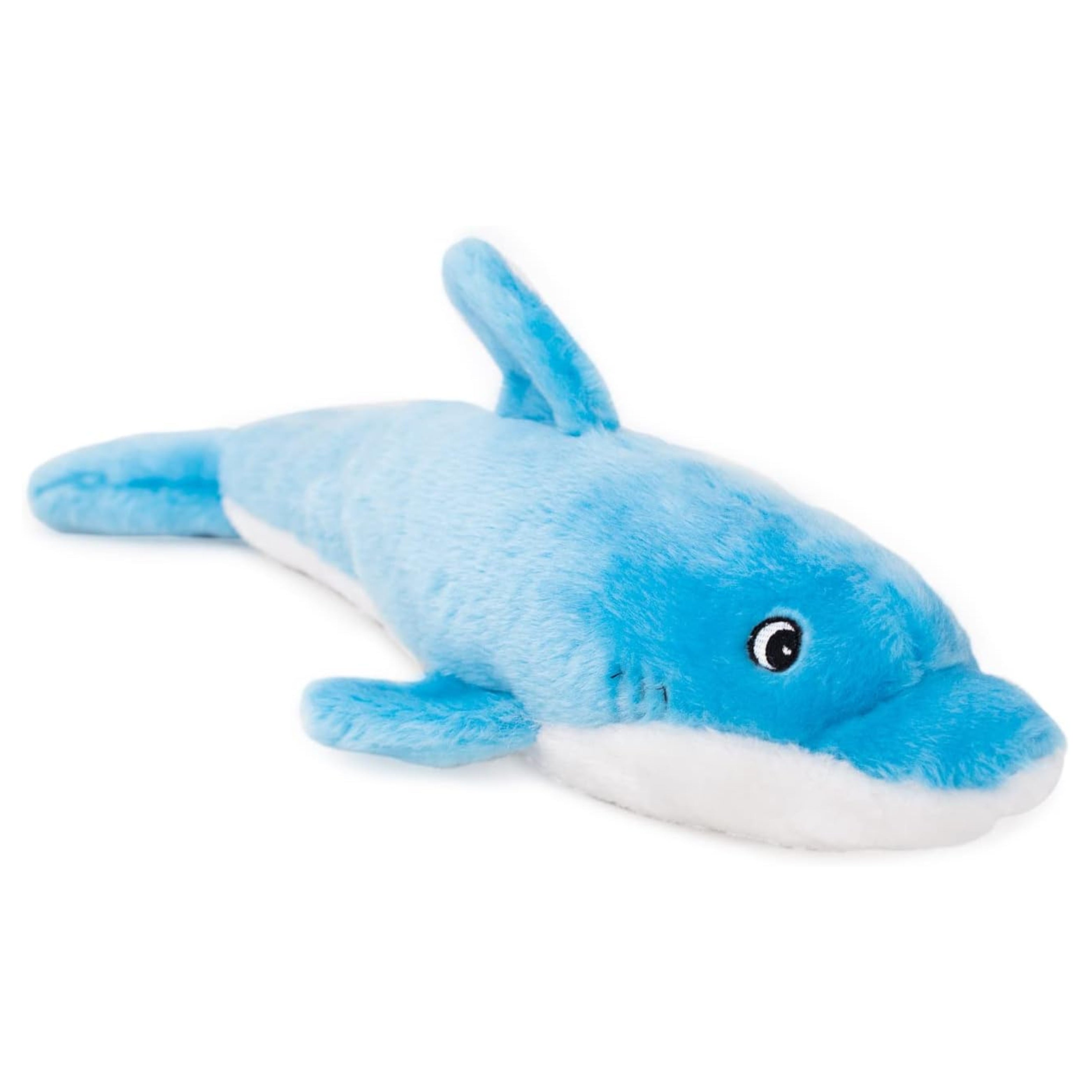 Zippy Paws Jigglerz dolphin squeak plush dog toy soft ocean animal toy for dogs interactive squeaky play