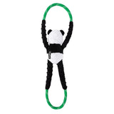 Zippy Paws RopeTugz panda rope dog toy squeaky tug toy for strong and fun playtime
