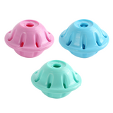 Colorful Himalayan dog dental chew holders in pink, blue, and green for long lasting chews