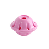 Pink Himalayan dental chew holder for dogs keeps chews secure and promotes healthy teeth